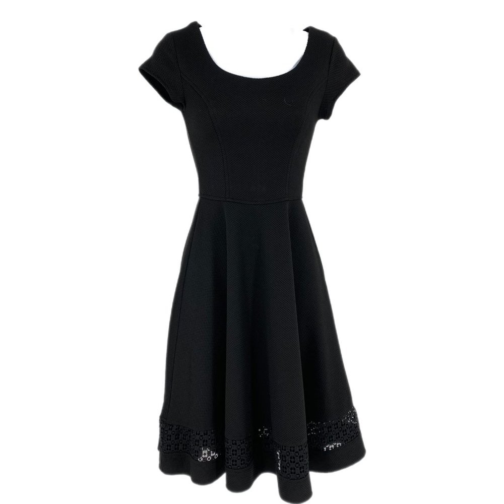 Modcloth Black Flare Mini Dress